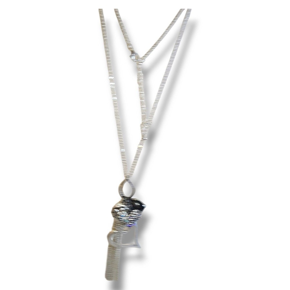 Silver Tone Heart Charm Trinket Pendant Necklace 32"-35" - Picture 3 of 8